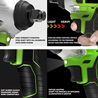 288VF Rechargeable Cordless Power Wrench Heavy Duty Impact Wrench Drill Bit Screwdriver Power Tools #4