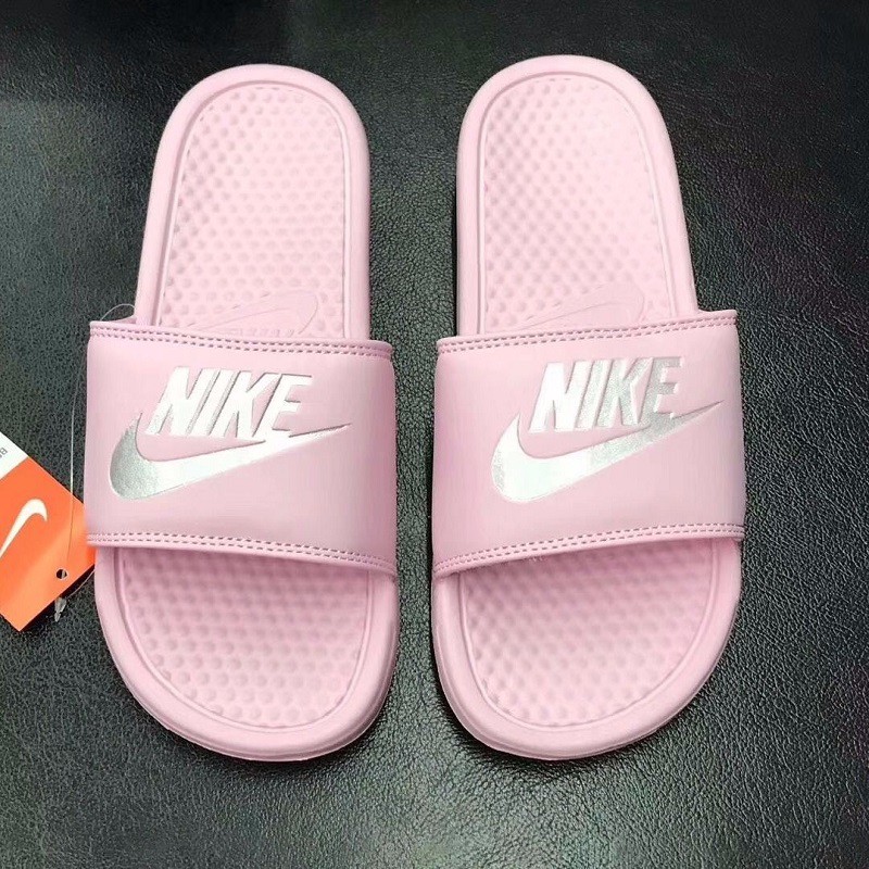 nike pink slippers