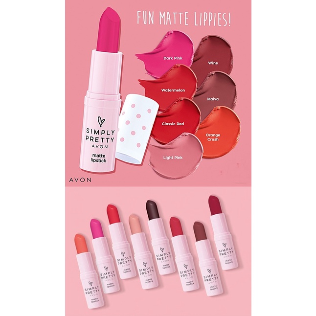 Avon Simply Pretty Matte Lipstick Shopee Philippines