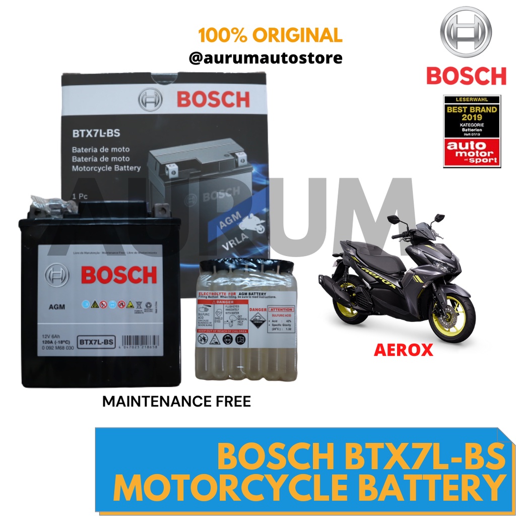 Bosch 7L Battery for Aerox , Bosch battery, Aerox Battery Shopee