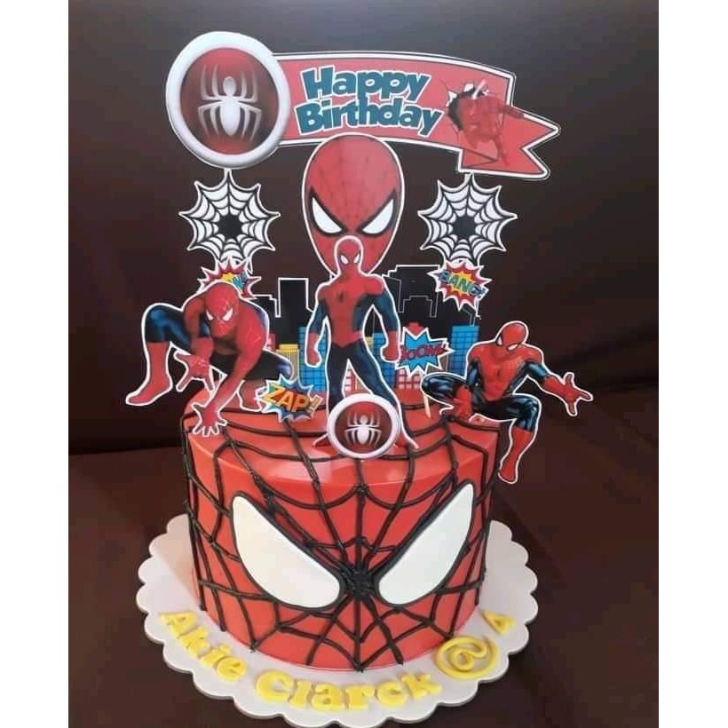 Spider Man Theme Cake Topper 