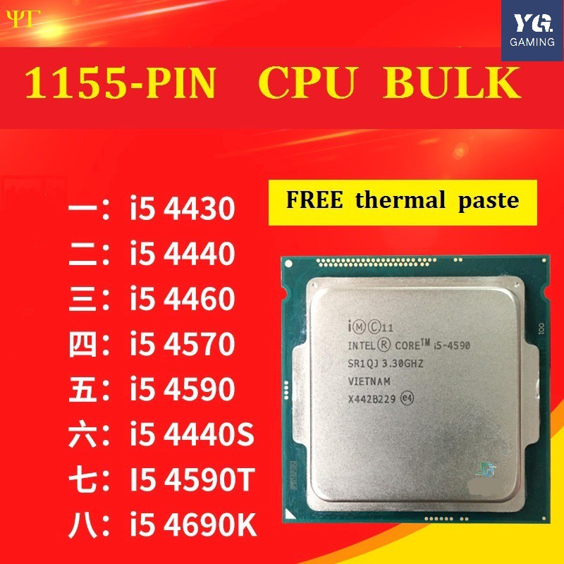 Intel Intel I5 4440 4460 4570 4590 4690 4670k Cpu Bulk 1150 Pin Shopee Philippines