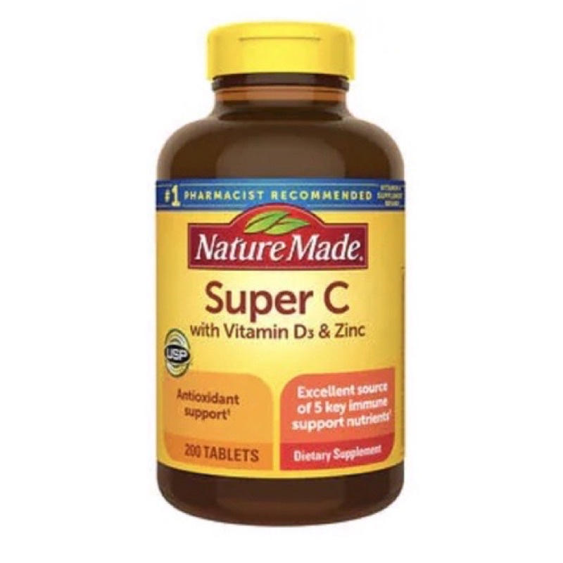 Nature Made Super C with Vit D3 and Zinc 200 Tablets Shopee Philippines