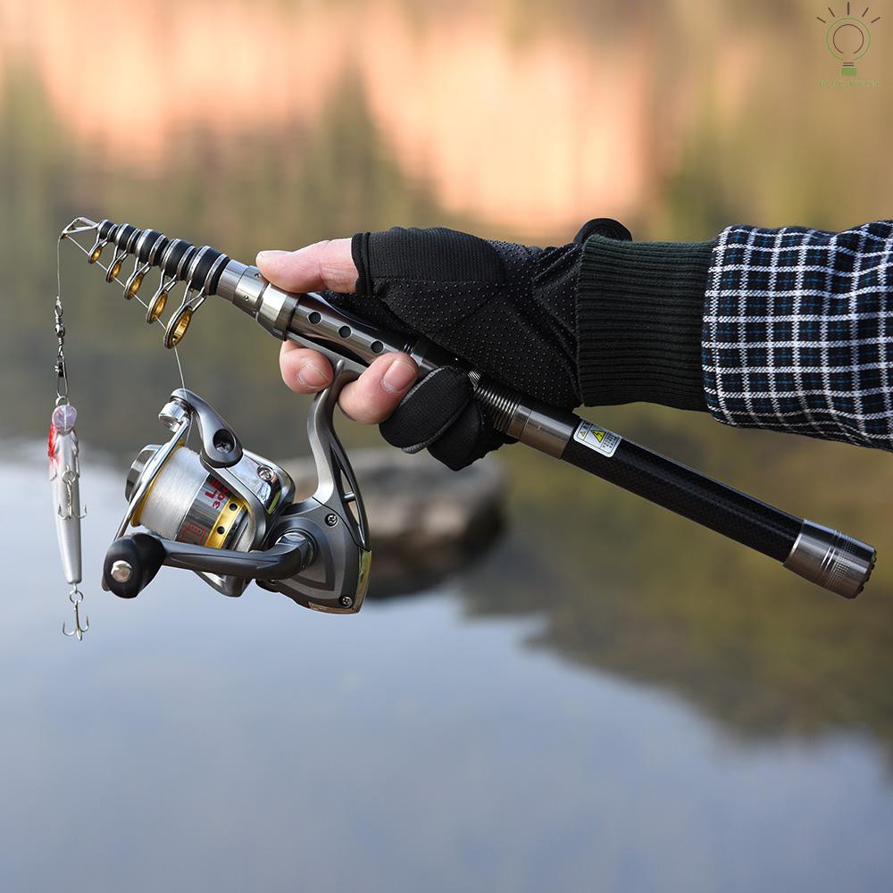 retractable fishing rod and reel