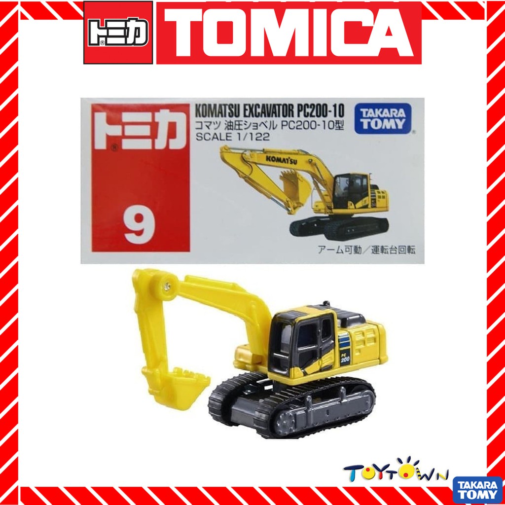 Japan Takara Tomy Tomica 9 Komatsu Excavator PC200-10 FS