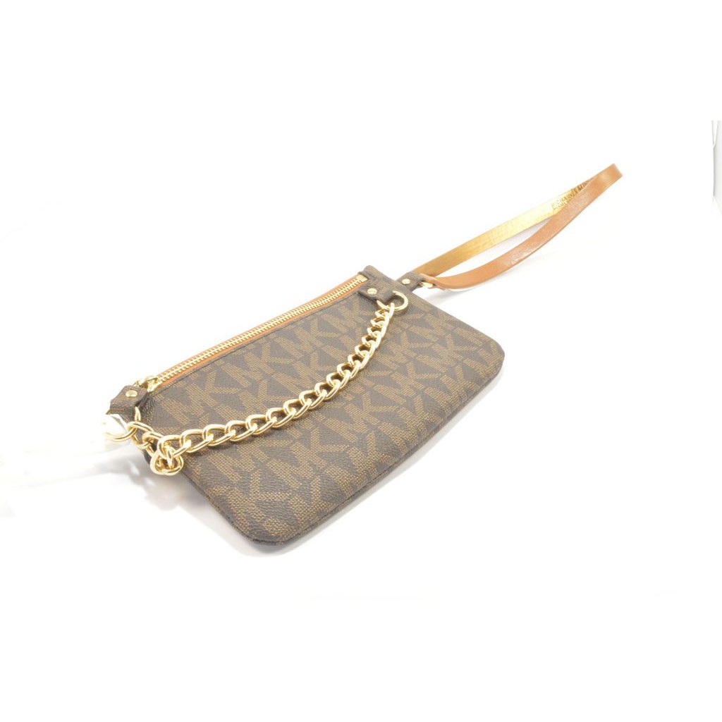 michael kors double zipper signature belt bag