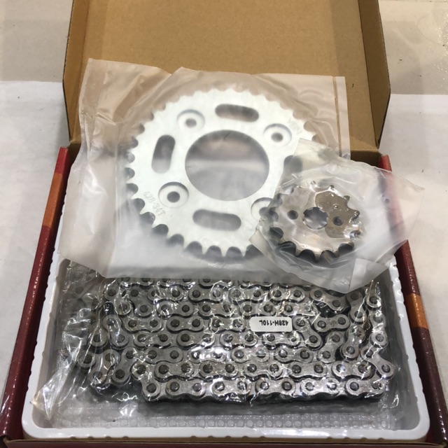 YBN sprocket and chain wave 125/xrm110 34T14T / 428H110L Shopee