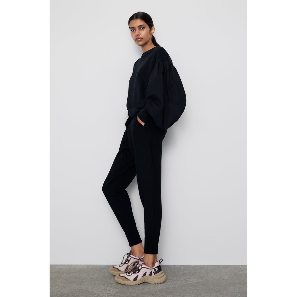 zara knit jogging trousers