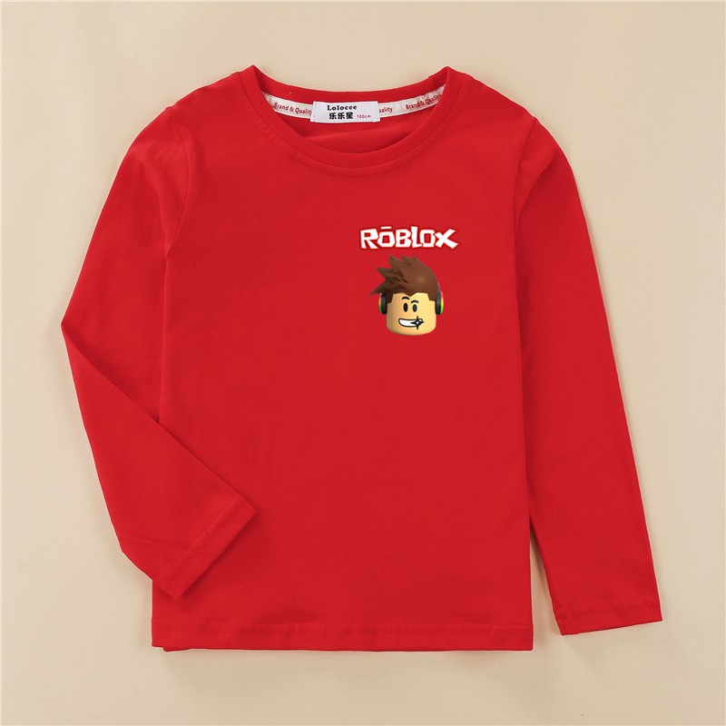 Kids Quality Top Boy Fashion Print Tshirt Roblox Badge Shirt Shopee Philippines - red roblox badge