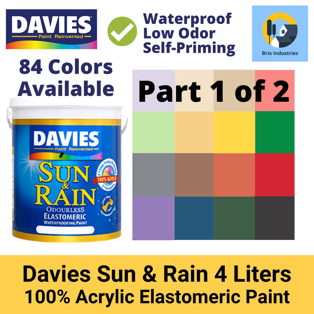 Sun And Rain Elastomeric Paint Color Chart - vrogue.co