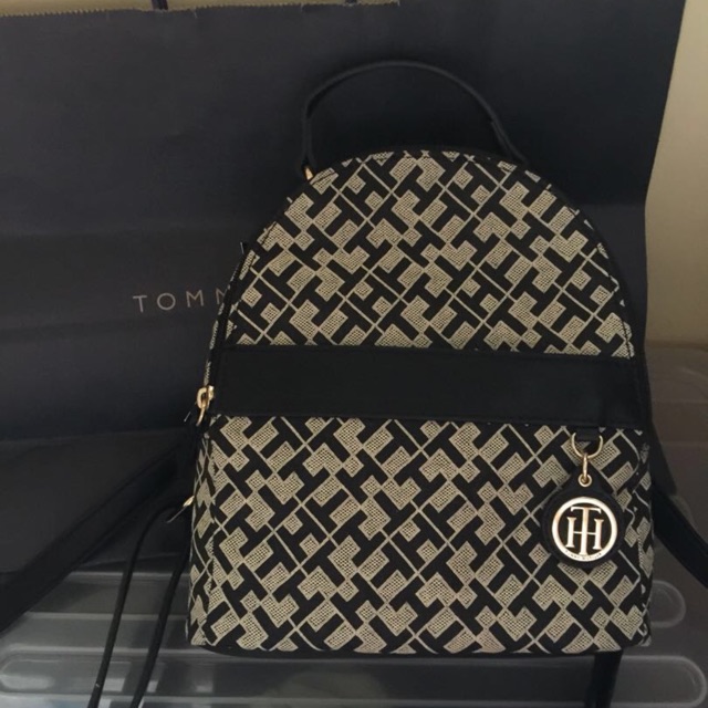 Authentic Tommy Hilfiger Mini Backpack Jacquard Shopee Philippines
