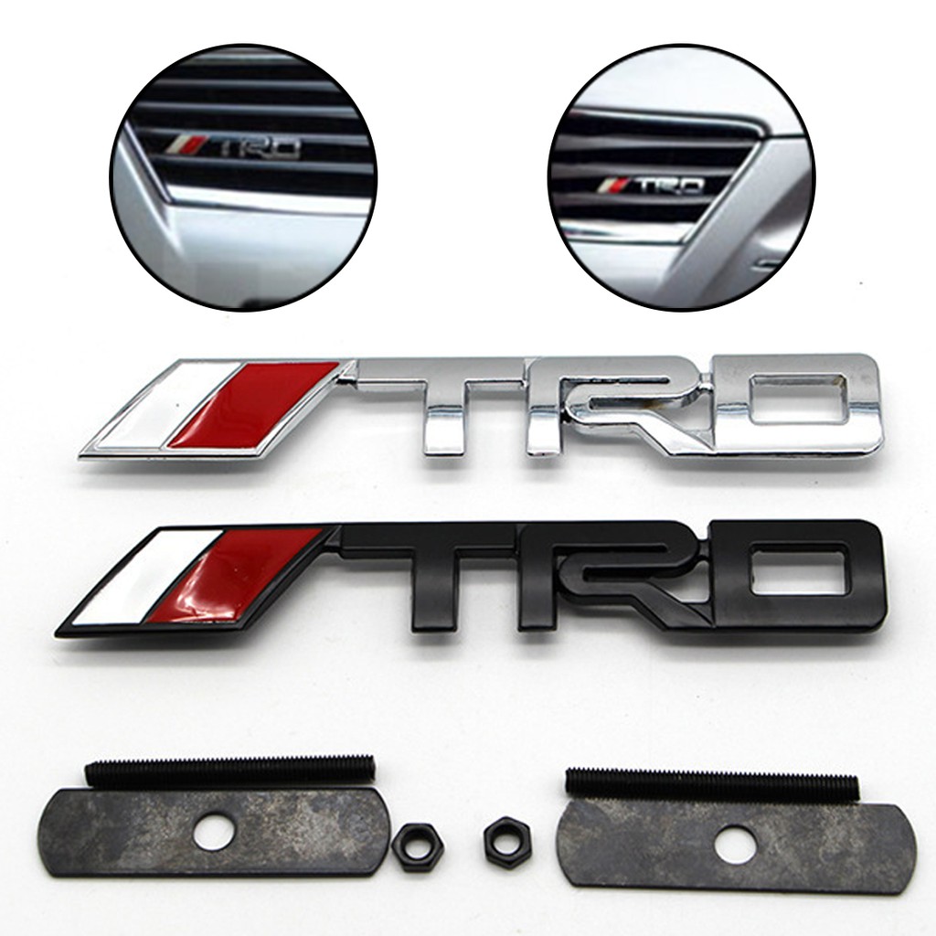 TRD Metal Emblem for toyota TRD Grille Emblem badge Sticker Shopee