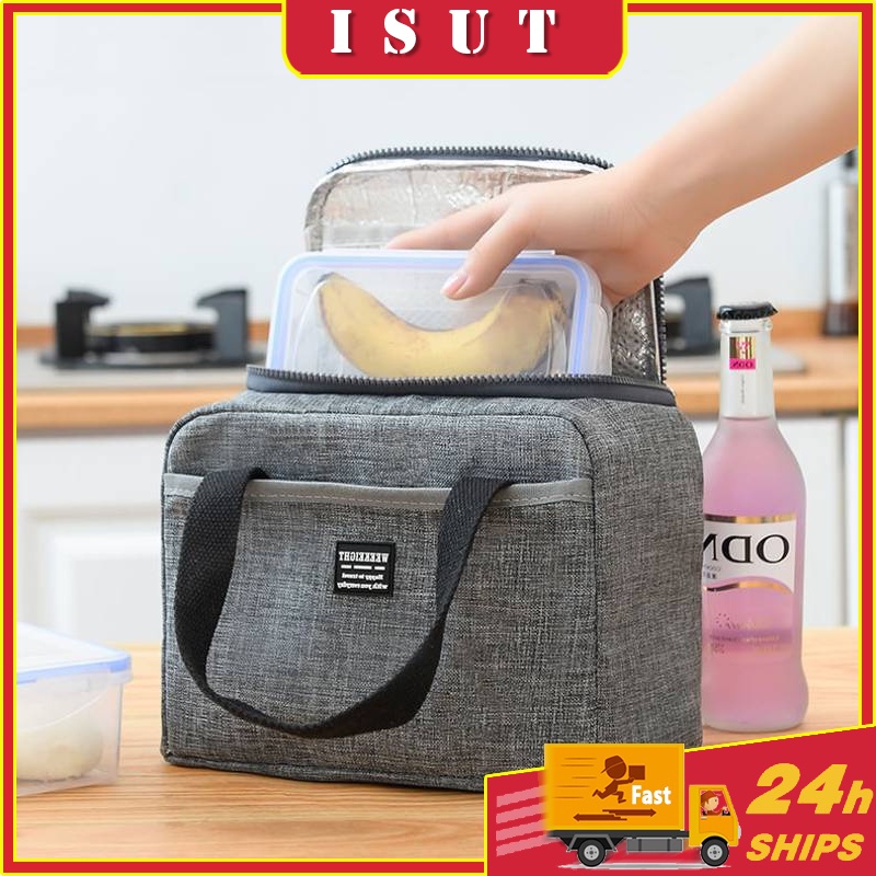 Fashionable Insulation Waterproof Canvas Lunch Bag Lunch Box Soft