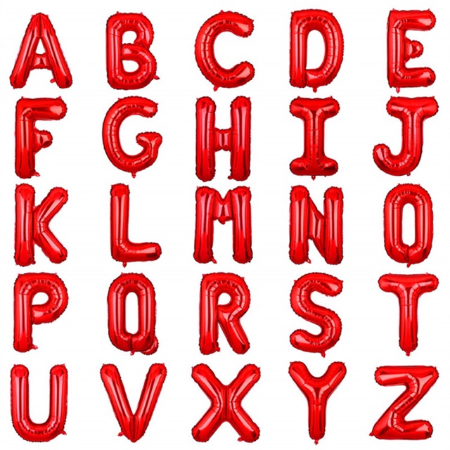 red balloon letters