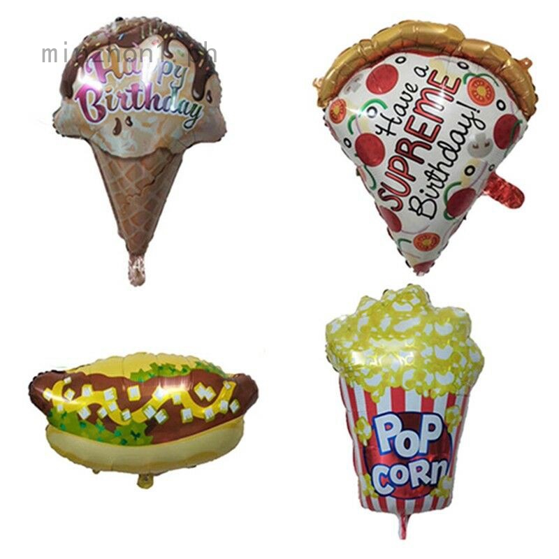 Fruits Veges Ice Cream Pizza Donuts Burger Cupcake Balloon Birthday Party Supply