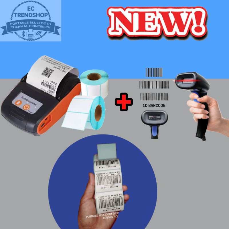 Goojprt/Senda Bluetooth Thermal Receipt/Sticker Printer Shopee