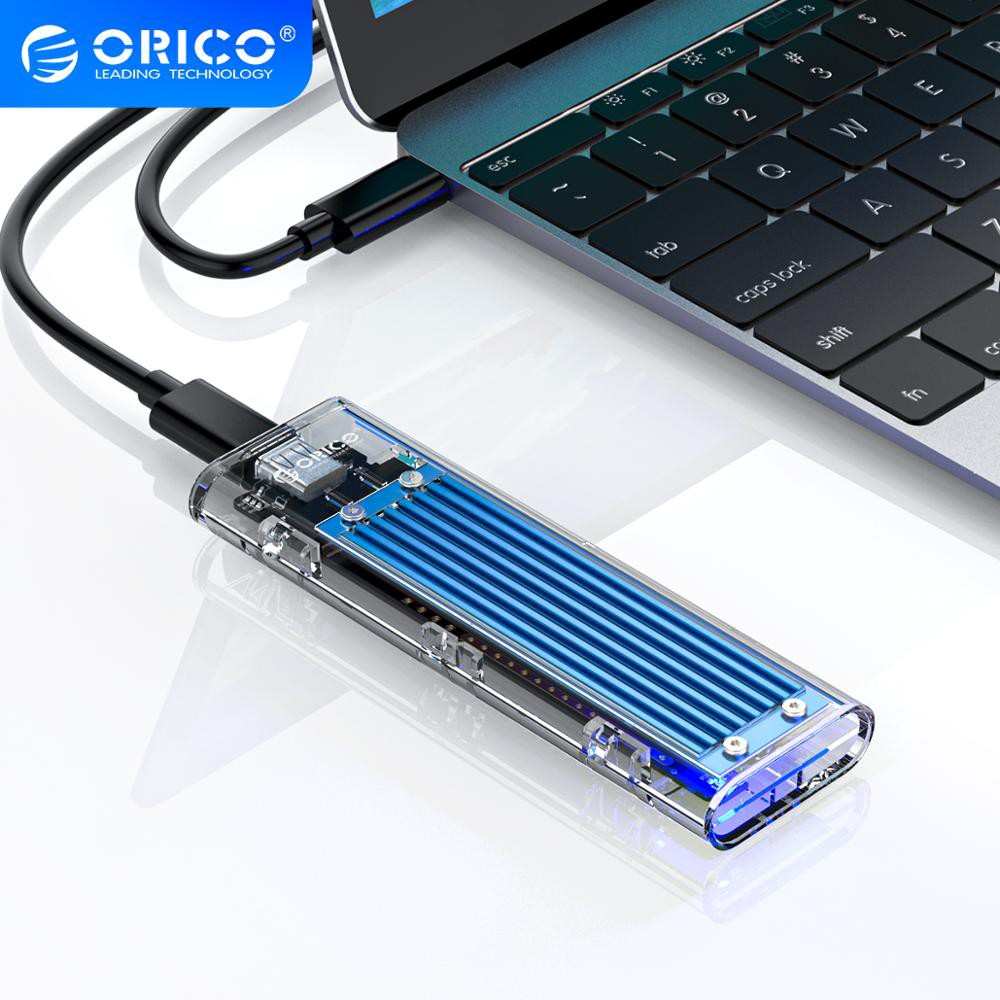 ORICO M2 SSD Case NVME SSD Enclosure M.2 to USB Type C Transparent Hard