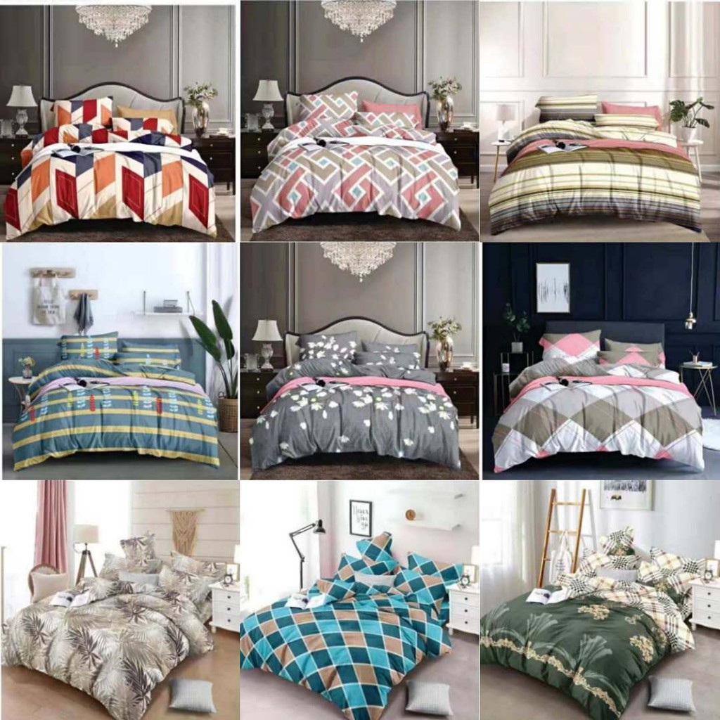 CBI Korean Cotton Double Size Bed sheet 48*0"*75"+7.8" fitted sheet