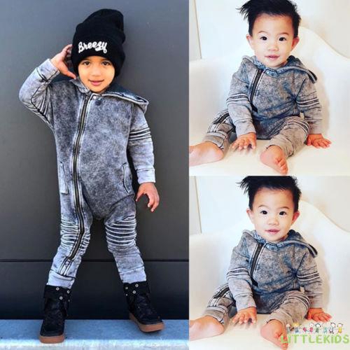 baby boy denim romper