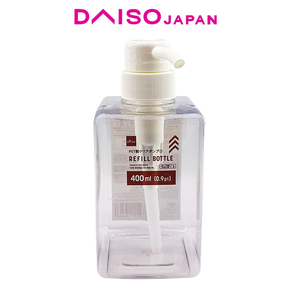 Daiso Clear Refillable Bottle Pump Dispenser 400ml Shopee Philippines