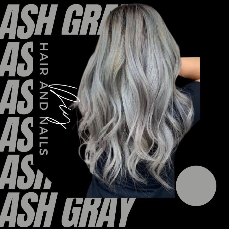 Ash Very Ash Metallic Gray Silver Gray Hair Color Shopee Philippines