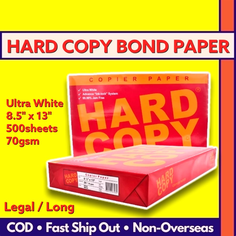 Hard Copy Bond Paper Legal / Long size Shopee Philippines