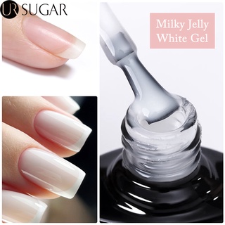 UR SUGAR Gel Nail Polish Milky Jelly White Nails Clear Pink Extend Tips Soak Off Led Uv Varnish 7.5ml