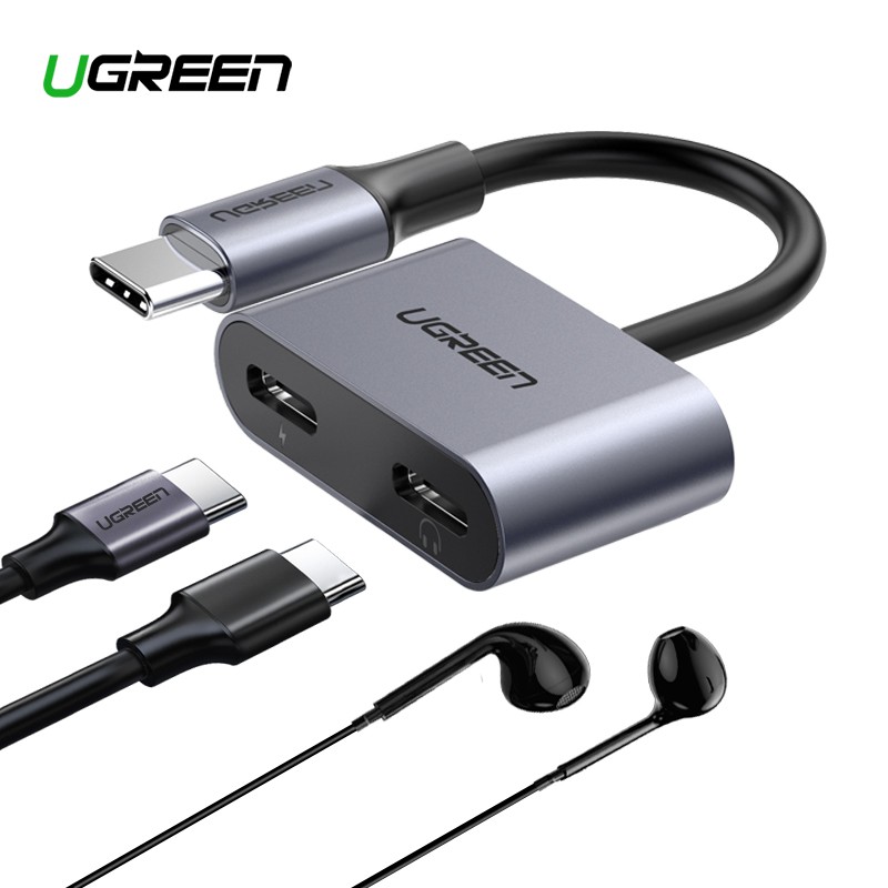 Ugreen 2 In 1 Type C To Dual Digital Usb C Earphone Audio Splitter Adapter For Ipad Pro 2018