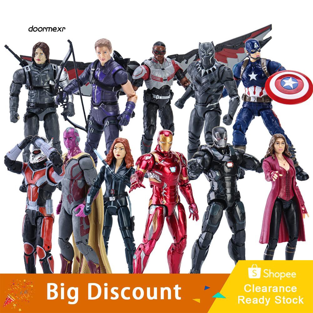 Drmr17cm Movable Captain America Thanos Avengers Model Statue Action Figure Toy Gift - details about 24pcs roblox legends champions classic noob captain action figure collection toy