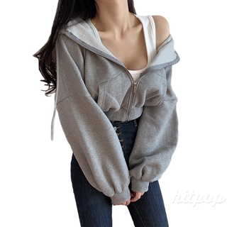 zip up cropped top