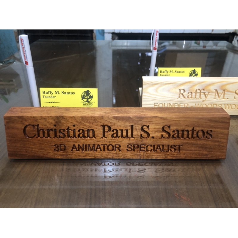 Name plate tabletop office name with title shopee philippines
