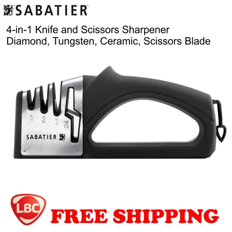 on hand Sabatier Knife sharpener scissor sharpener 4in1 FREE Delivery