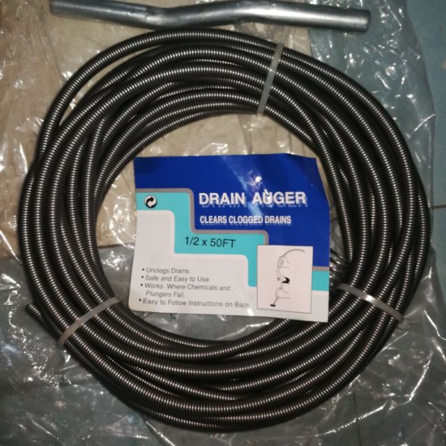 Drain Auger 1/2 X 50 feet for clog free pipes Shopee Philippines