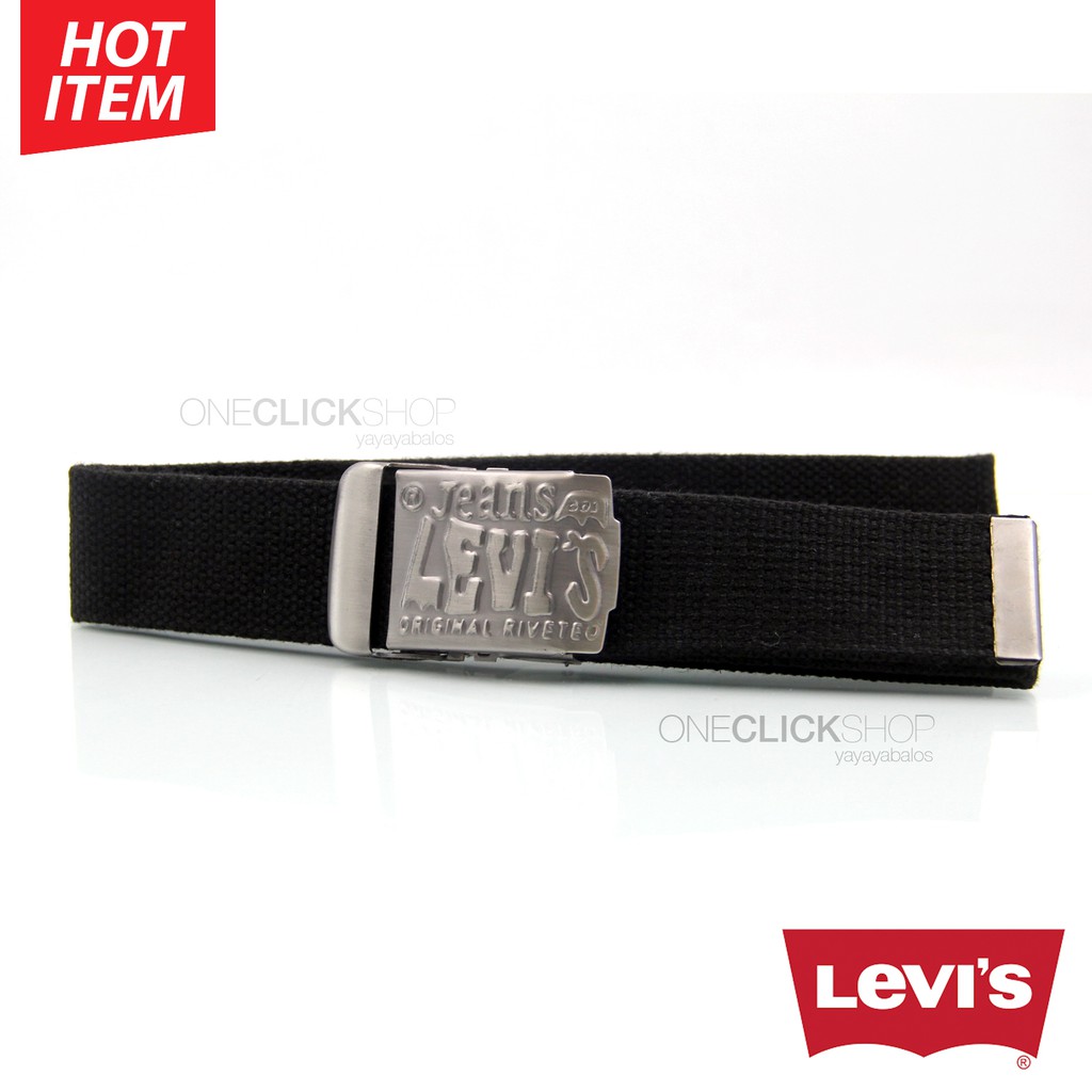 Levi's 501 Origihal Riveteo Belt Pull-up Lock Canvas Belt | Shopee  Philippines