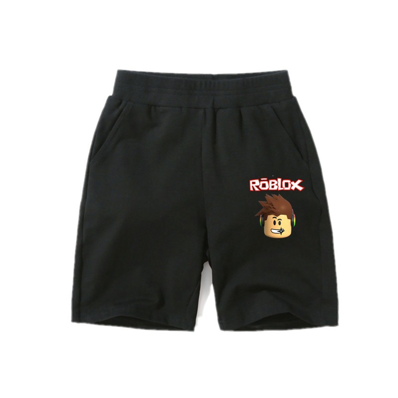 Fashion Pant Boy Shorts Roblox Game Kids Cotton Short Pants Shopee Philippines - roblox luffy pants