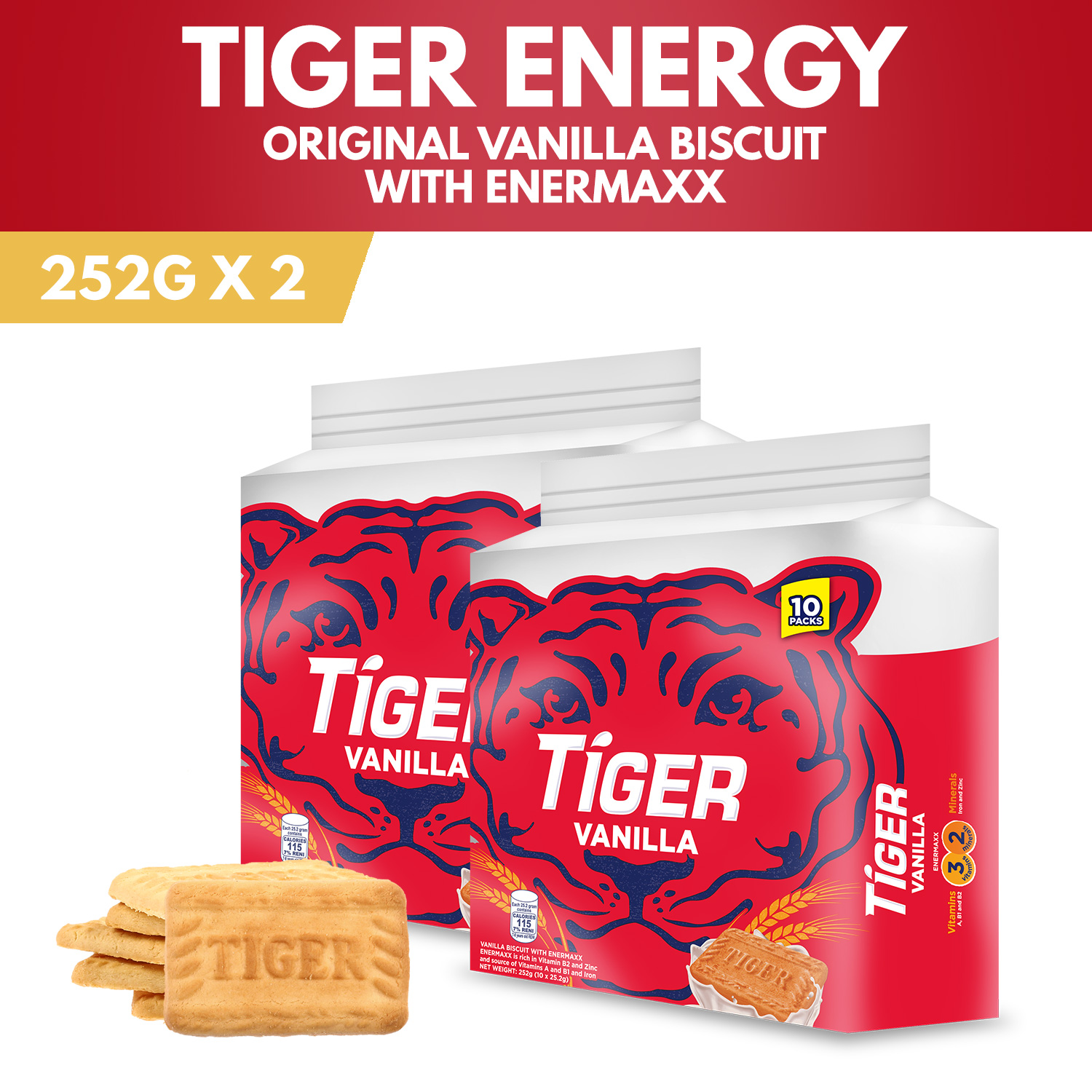 Tiger Original Energy Biscuits 252g. (Pack of 2) Shopee Philippines