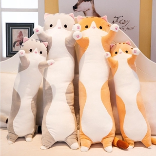 [COD]50-130CM Long cat plush toy cute stuffed toy cat plushie pillow children baby kid birthday gift