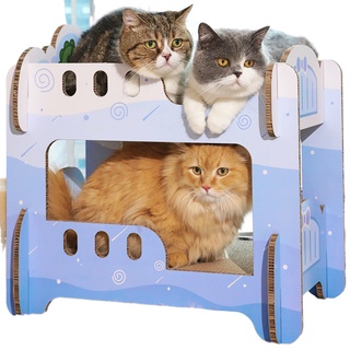 ❐✌¤Cat scratching board with double-layer claw bed litter one corrugated paper wear-resistant can no