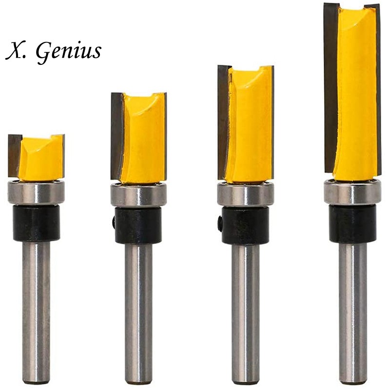 4Pcs Flush Trim Router Bits Top Bearing Router Bit 1/4 inch Shank Ready