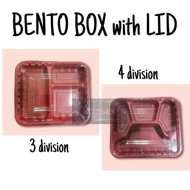 3D / 4D Bento Box / Lunch Box With Plastic Lid | Shopee Philippines