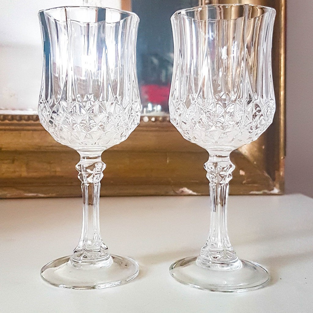 Cristal D Arques Durand Crystal Longchamp Wine Glasses 7 Set Of Two France Shopee Philippines