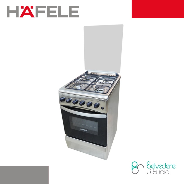 HAFELE 50cm Freestanding Cooker, 4 Multigas burners and 54L Gas oven