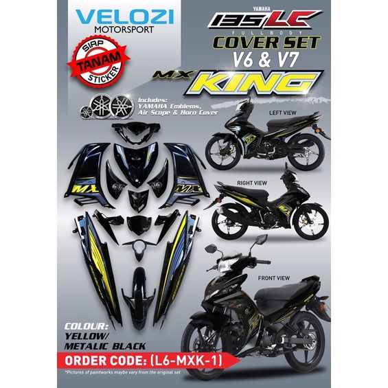 VELOZI LC135 V6 V7 135LC MX KING BODY COVER SET COLOUR PARTS TANAM
