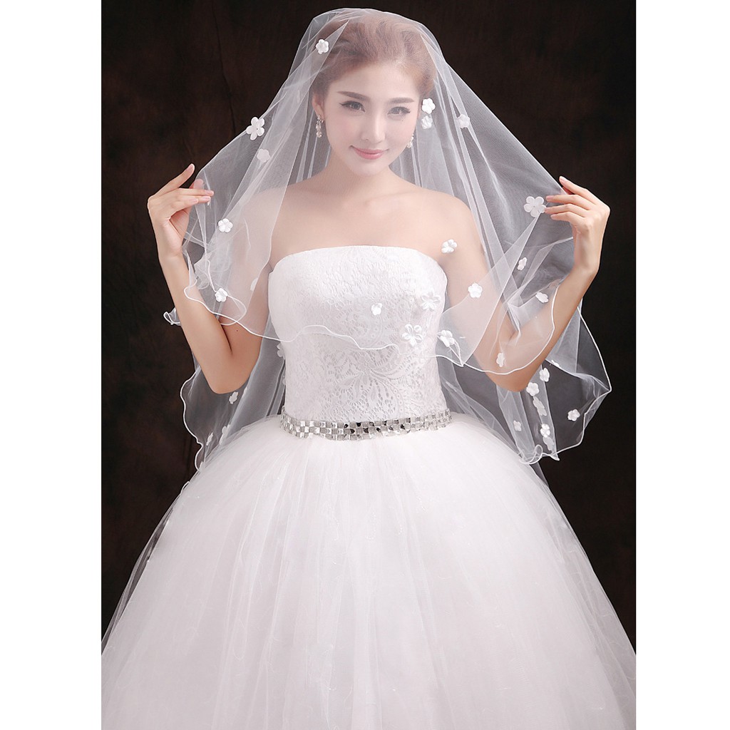 very short wedding veil