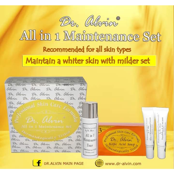 Original Authentic Dr. Alvin Professional Skin Care Formula All in 1