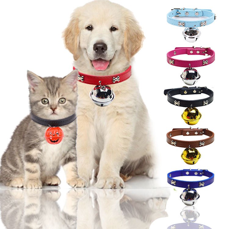 Ready StockBone Collar with Big Bell, 4cm In Diameter, Cute Chao Meng, Pet Dog, Cat and Cat Access #1