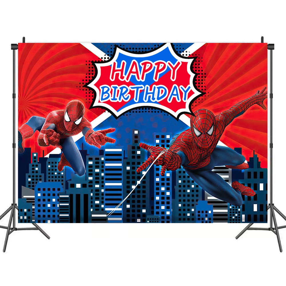 Marvel is The Avengers Theme Superhero Spiderman Cartoon Photography  Background Cloth Party Banner Children Kids Birthday Part | Shopee  Philippines