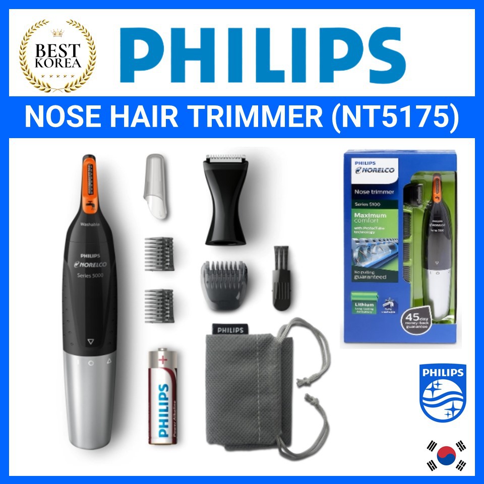 PHILIPS] Nose trimmer NT5175 Washable Men's Precision Groomer for Nose,  Ears, Eyebrows, Neck, and Sideburns | Shopee Philippines