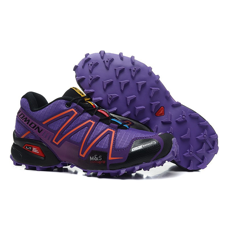 purple salomon shoes