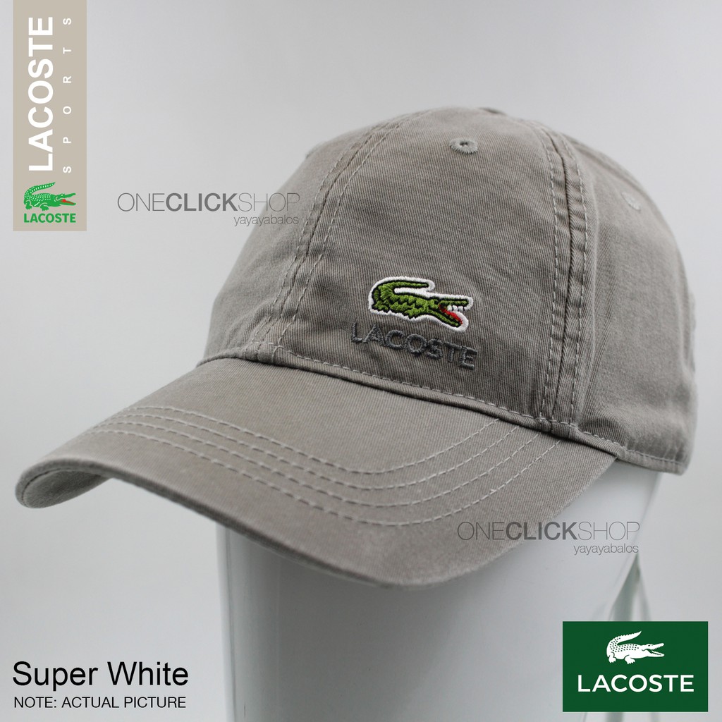 grey lacoste hat